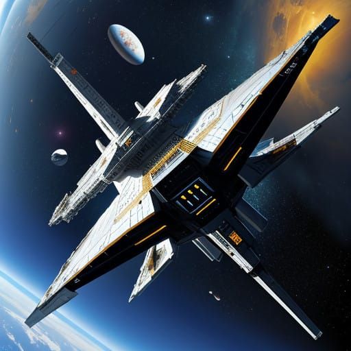 Galactic Vessel in Cosmic Expanse