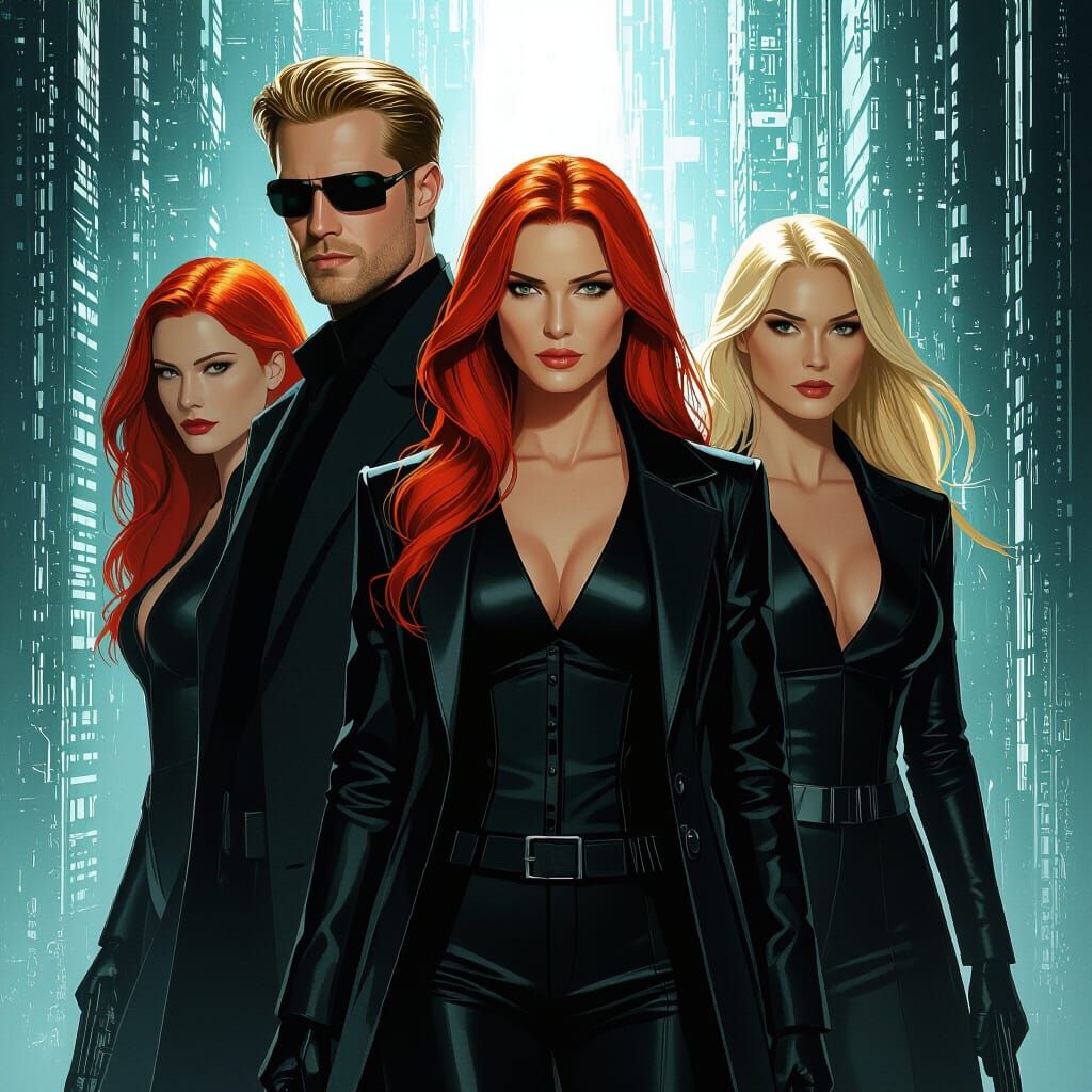 Matrix Action Scene with Danish Neo and Trinity Triplets