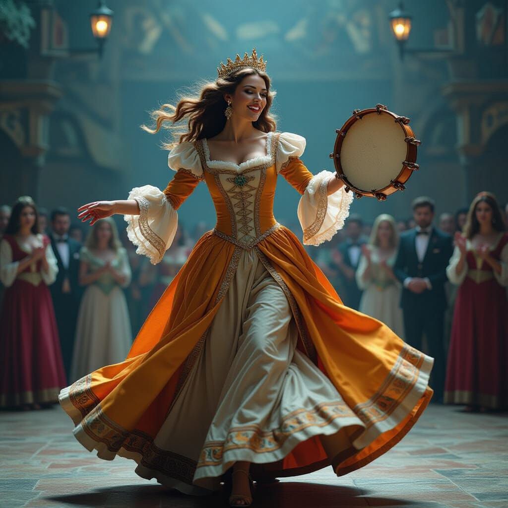 Eleanor of Aquitaine Dancing to ABBA in Sci-Fi Style