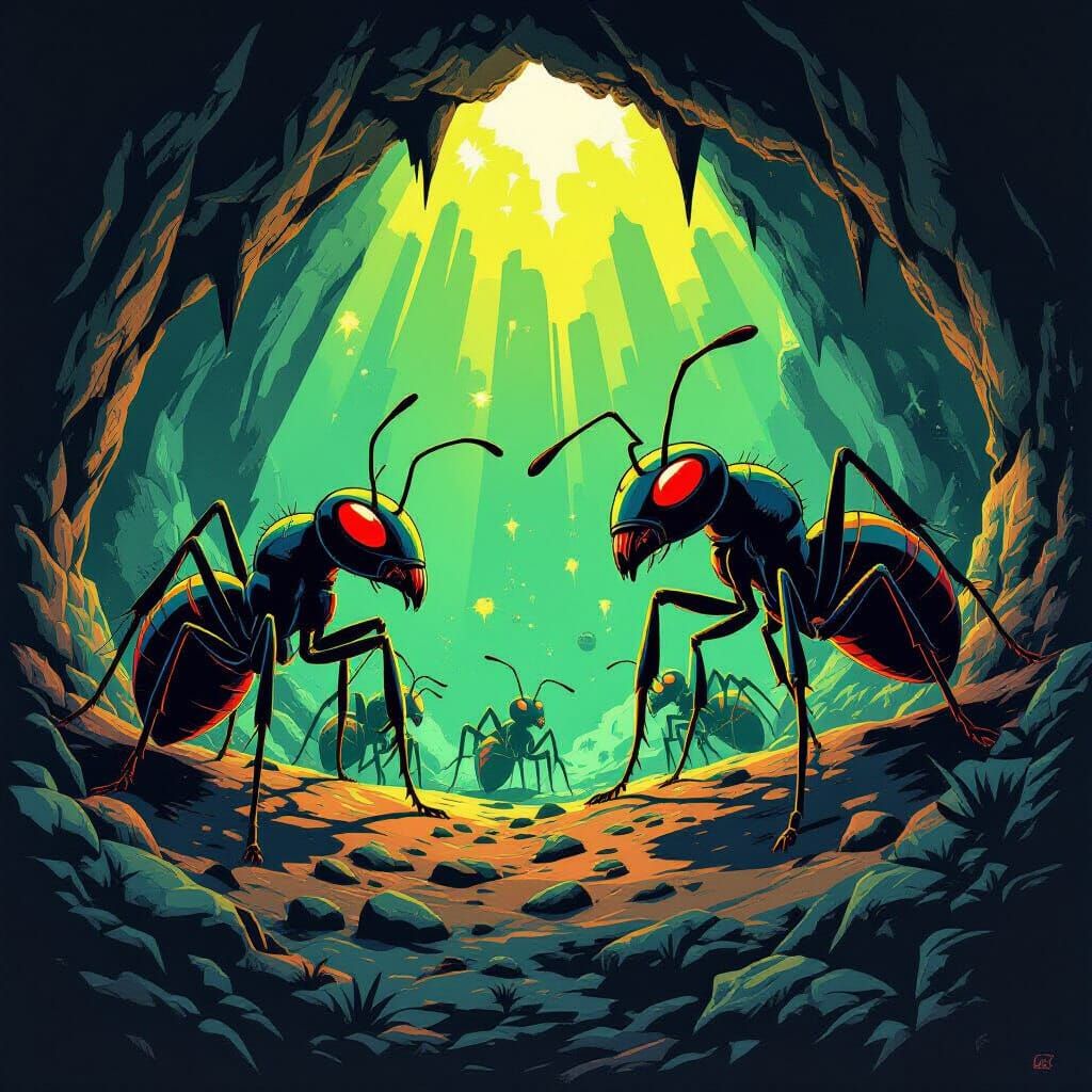 Giant Ant Supervillains Plan World Conquest in Bioluminescen...