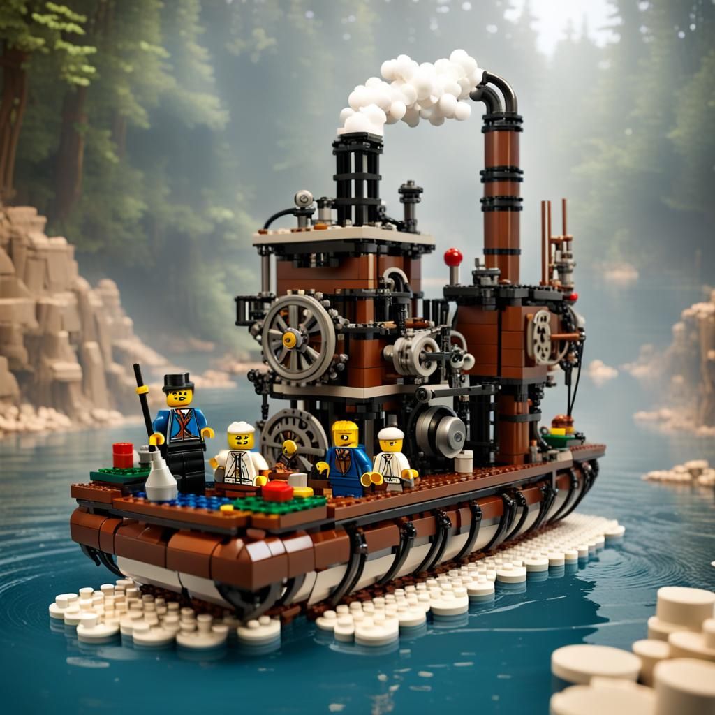 Lego steamboat
