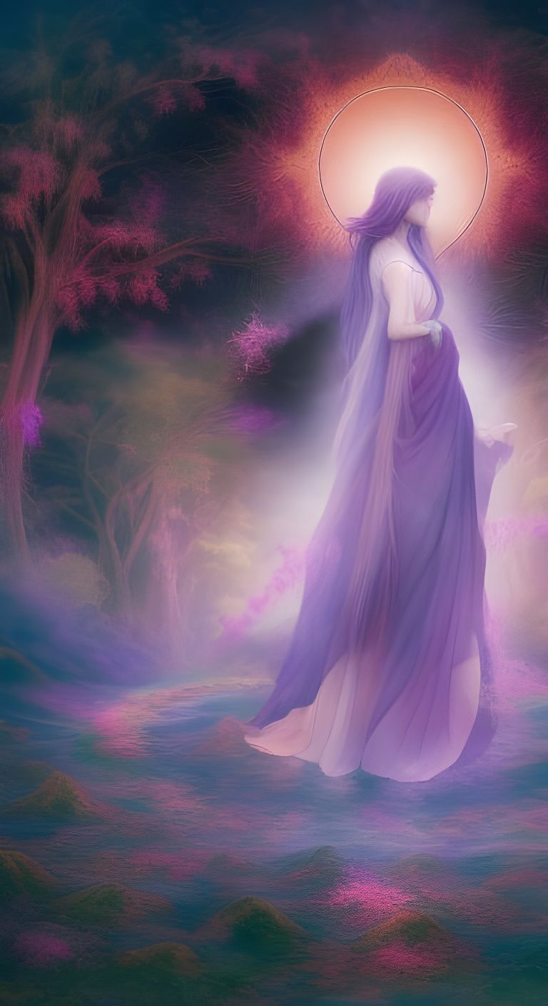 Fate Hybrid Woman in Mycelium Network, Detailed Art