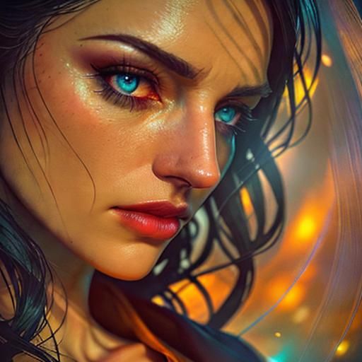 Moody Close-Up of Lone Figure in Digital Art