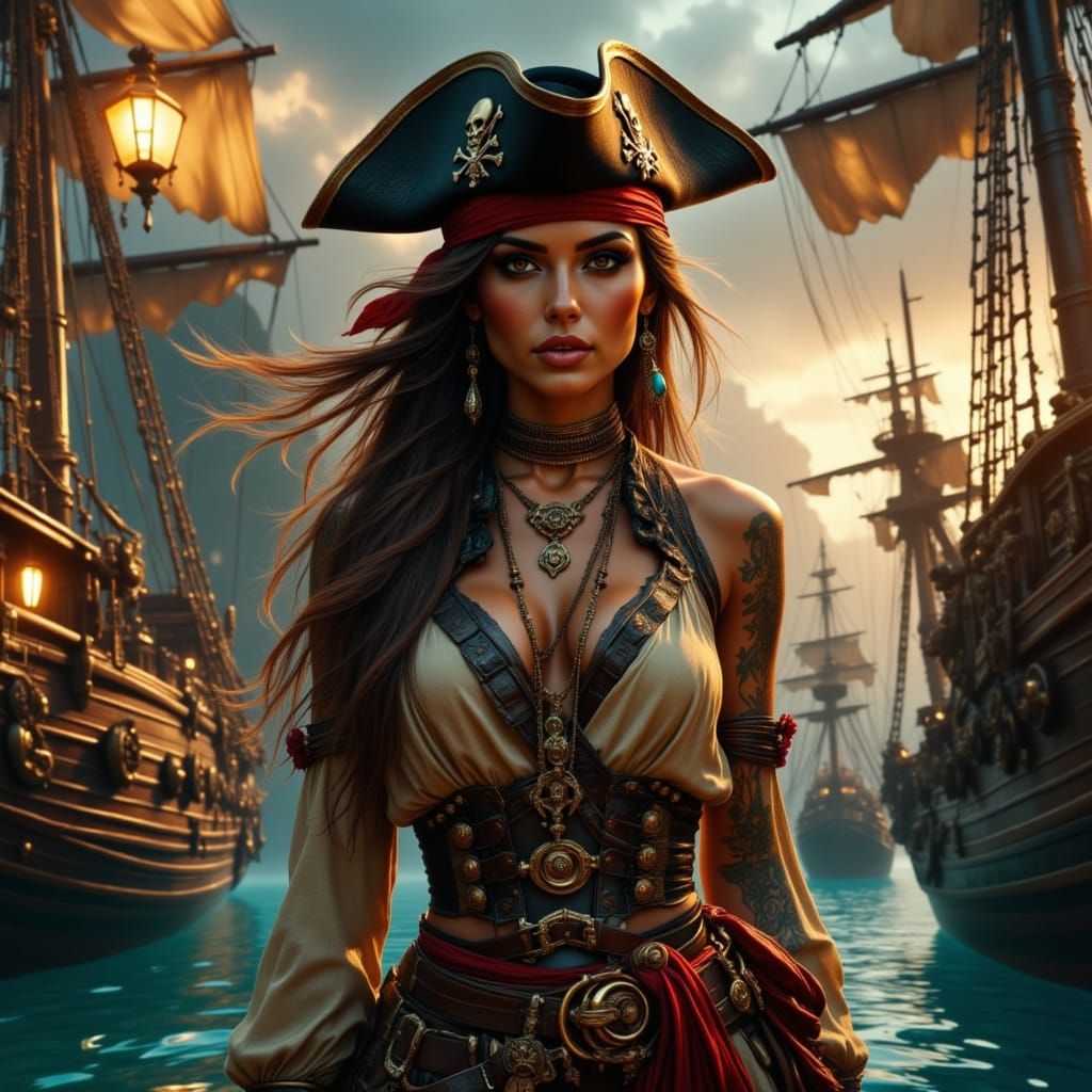 Native Caribbean Pirate Captain in Lost Ships City