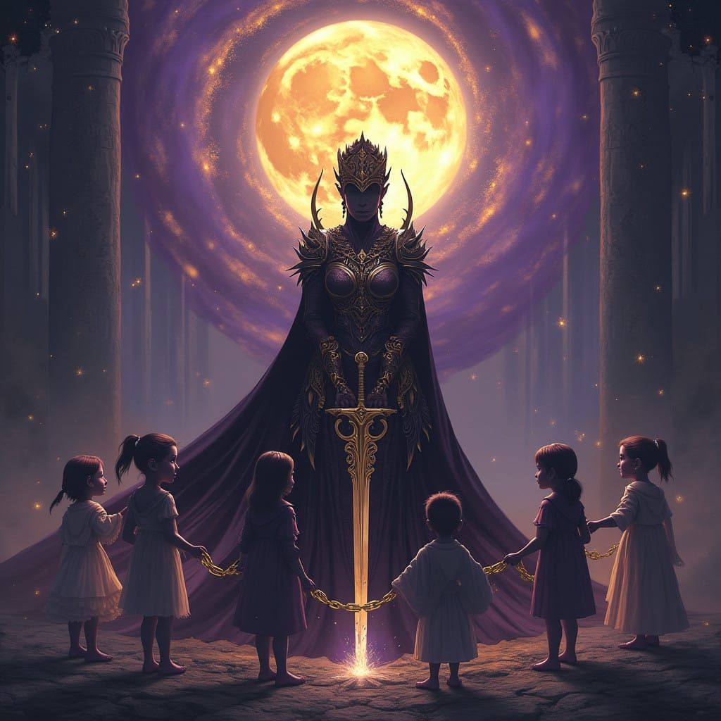 Regal Black Warrior Princess Triumphs Over Darkness to Safeg...