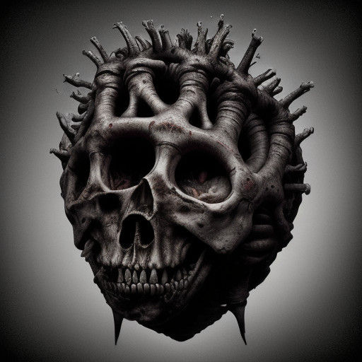 Hyper-Realistic Human Heart Inside Rib Cage of Bones in Cine...