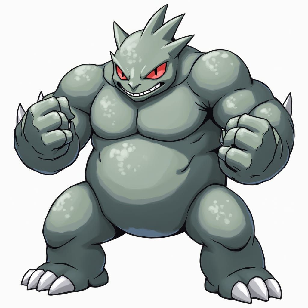 Robust Stone Pokémon Ready to Punch