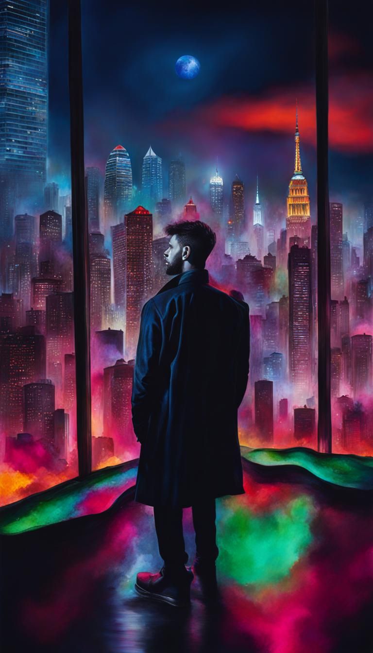 Lotus Mind Unfolds: Hyperrealistic Alcohol Ink Soul