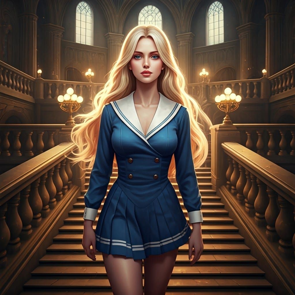 Confident Magic Student Emerges from Mystical Academy