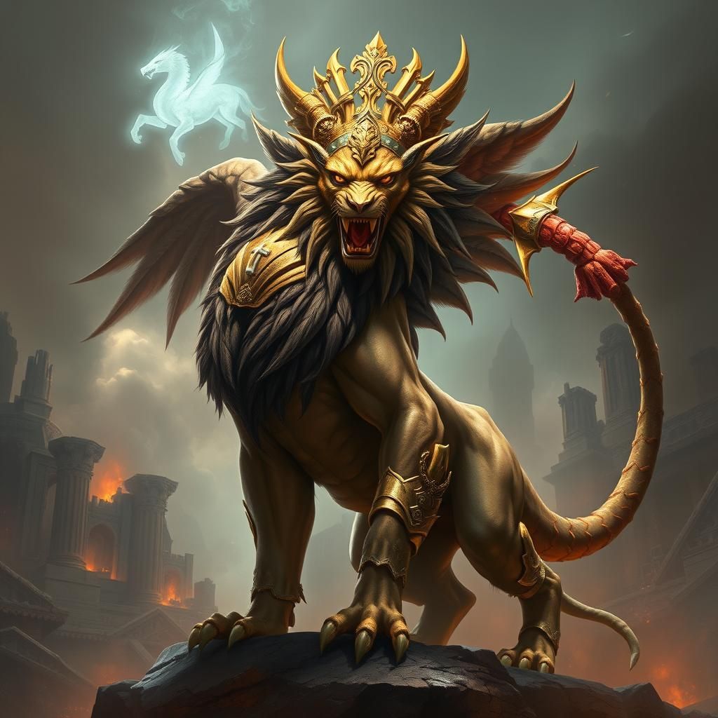 Majestic Manticore Fantasy Concept Art in 8K