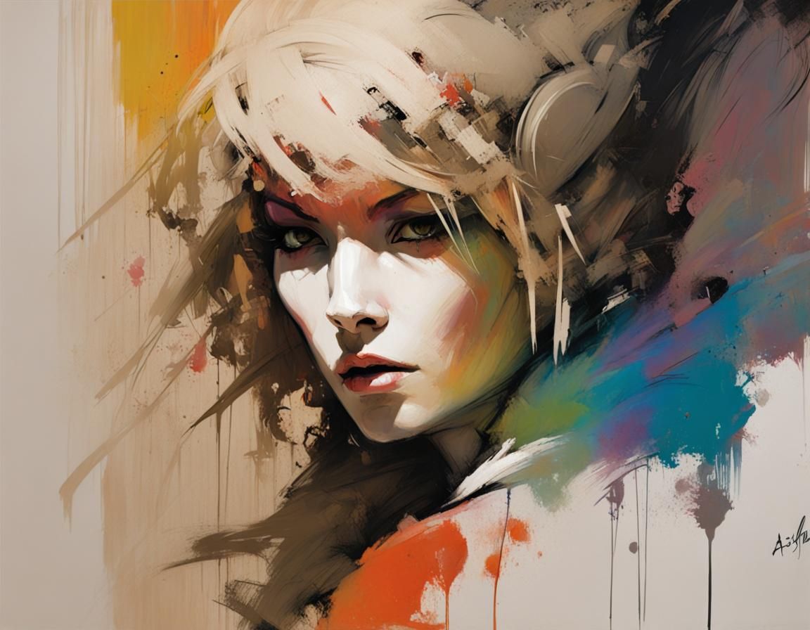 Rainbow Woman in Graphic Novel Style