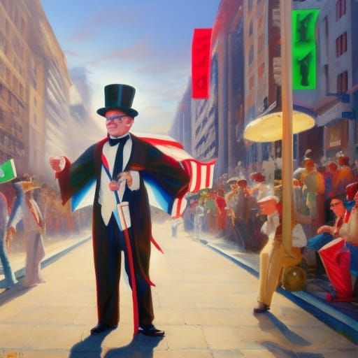 Monopoly Man: Oil Painting Portrait