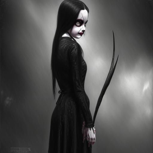Wednesday Addams: Angel of Death, Hyperdetailed Art