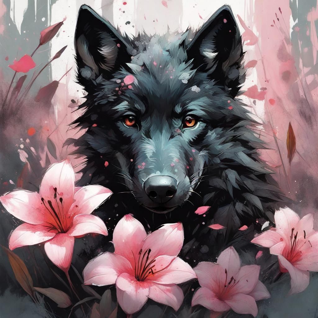 Wolf in the Lilies