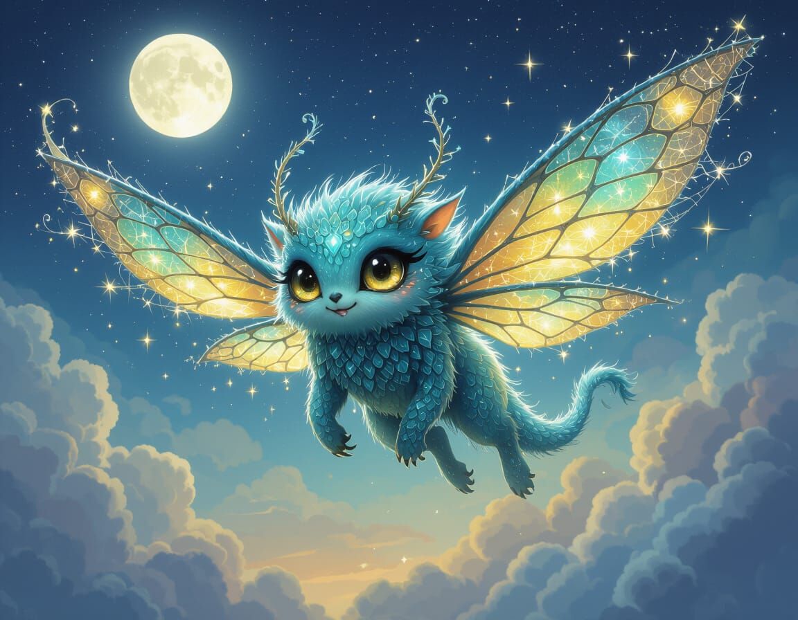 Chrysocolla Creature with Goldvein Cobweb Prismatic Spectral...