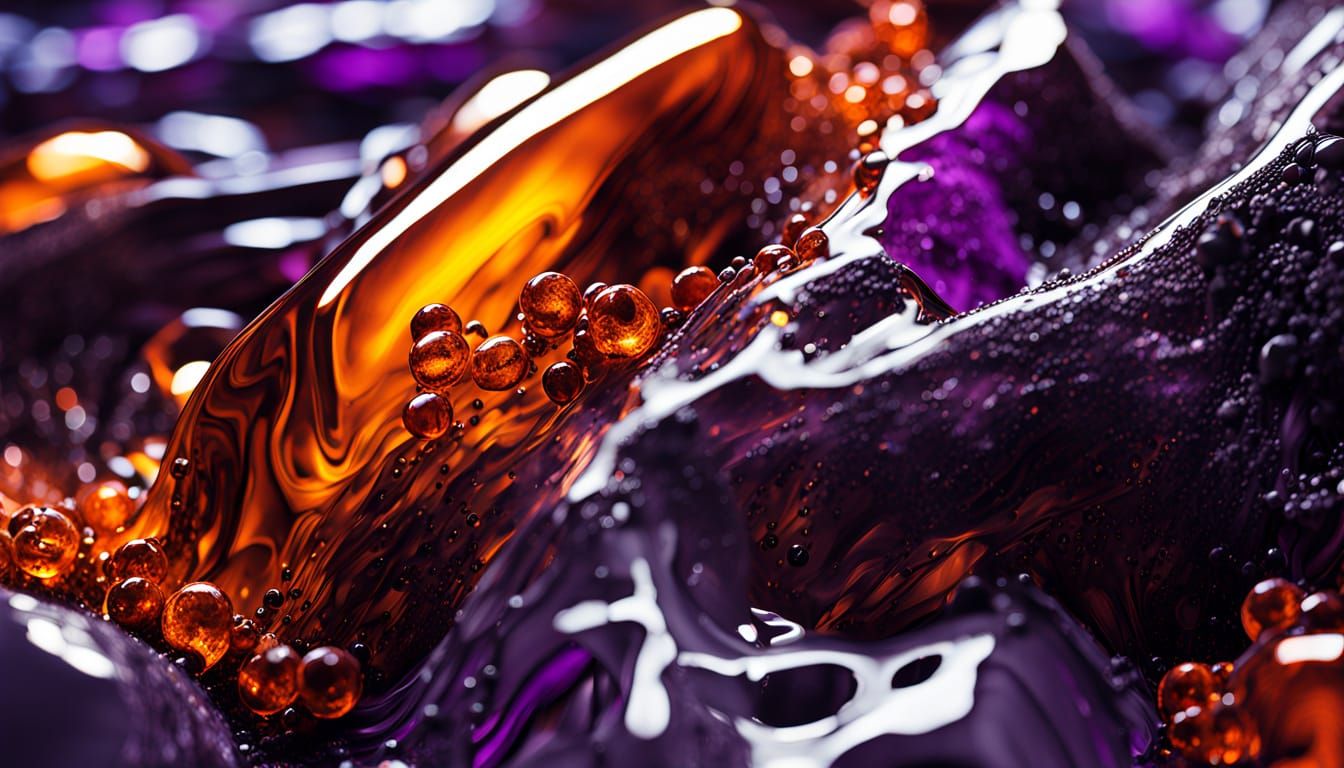 Surreal Molten Lava Dreamscape in Space