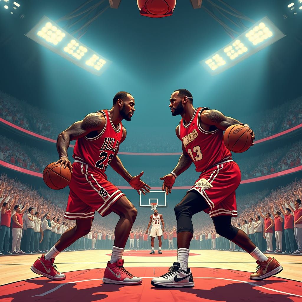 Jordan vs. James: Epic 1-on-1 Basketball Matchup