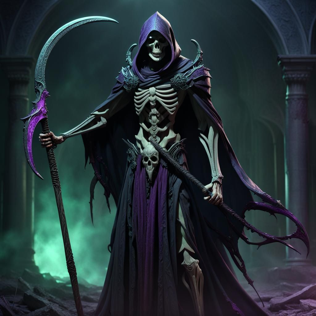 Handsome Grim Reaper in Mystical Realm