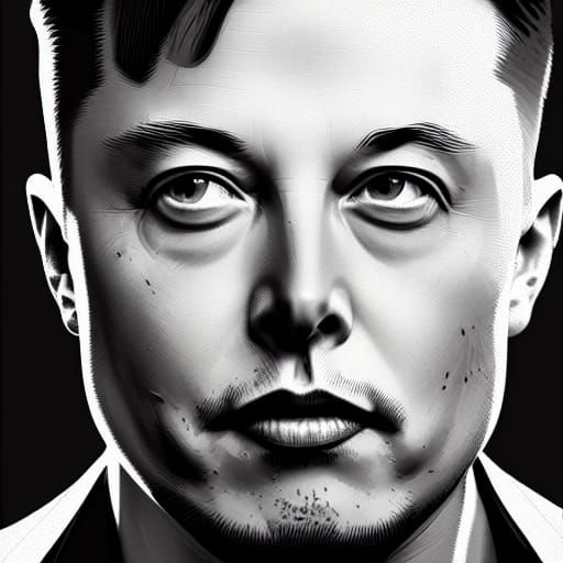 Hyperdetailed Portrait of Elon Musk in Art Nouveau Style