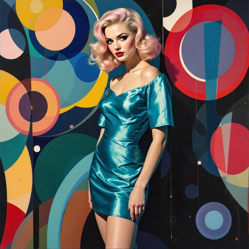 Jazz Age Pin-Up in Rhythmic Color Orchestration