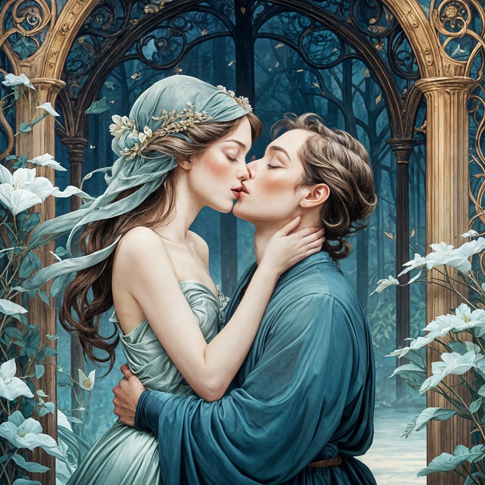 The Soulful Noble Kiss in Silk