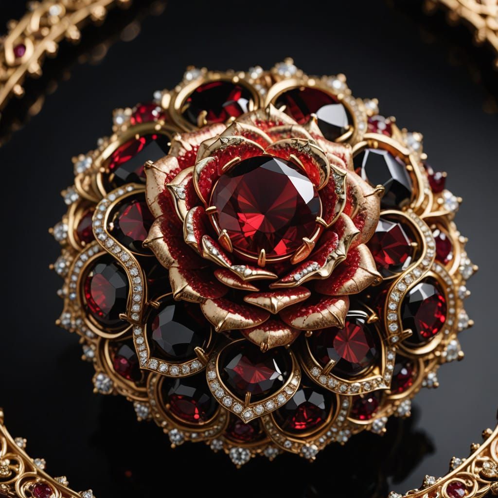 Luxury Rose-Shaped Jewelry in Warm Golden Light