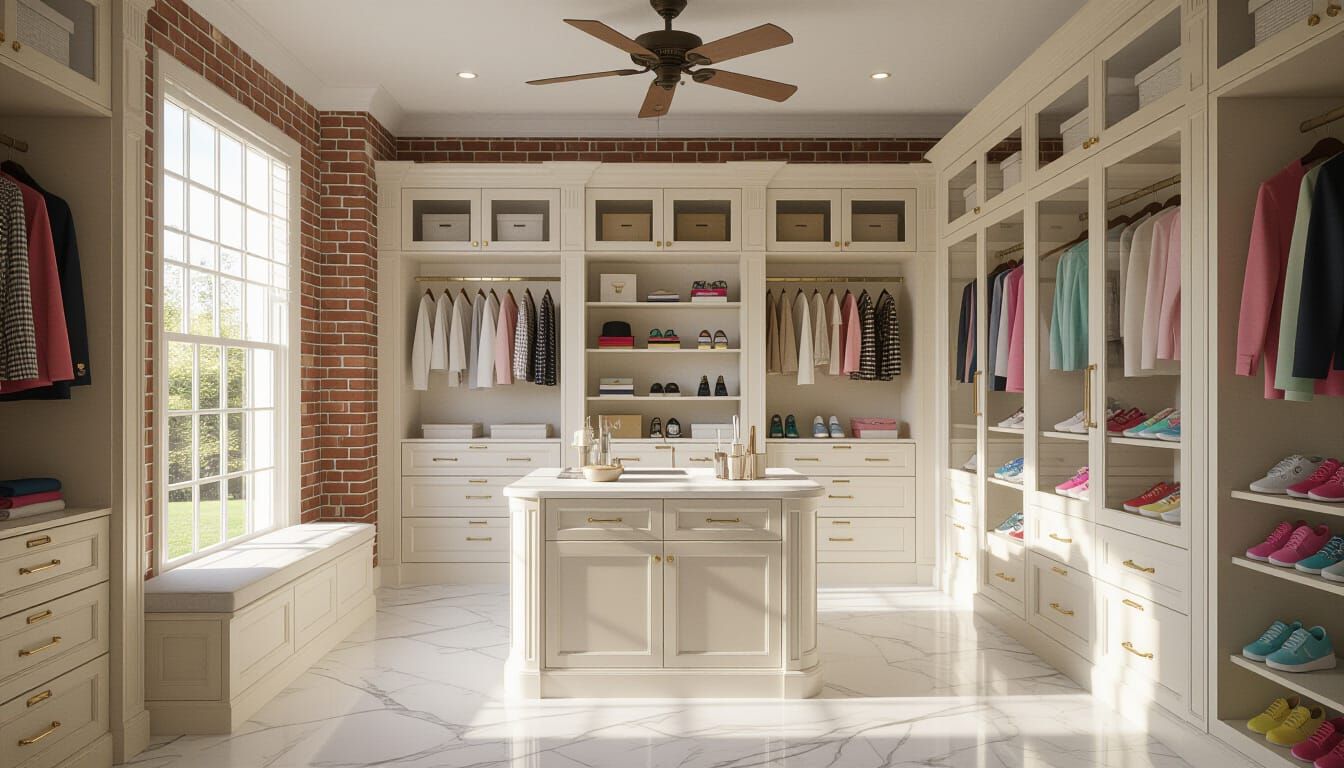 Victorian Walk-In Closet with Secret Door