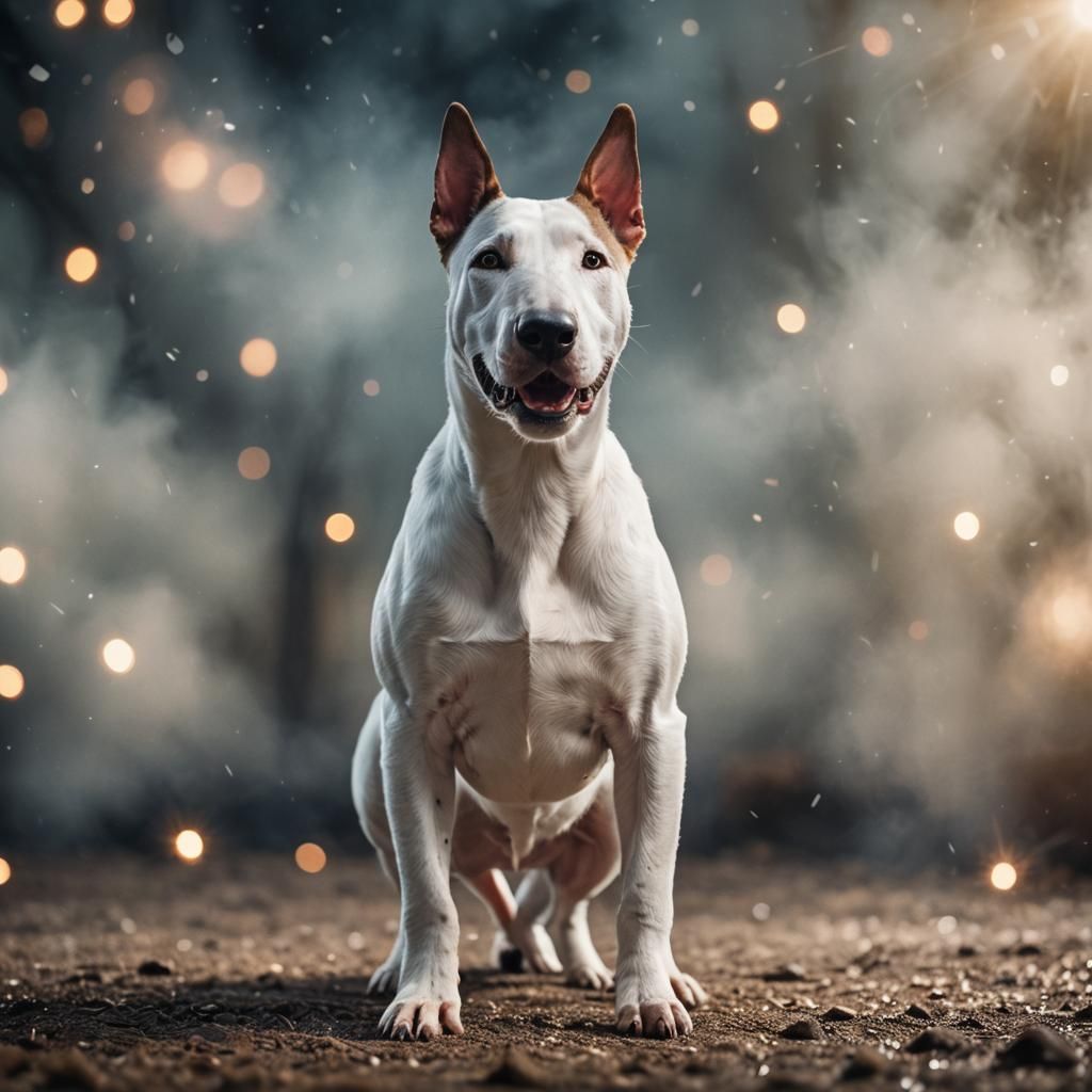 Bull Terrier Portrait in Natural Lighting
