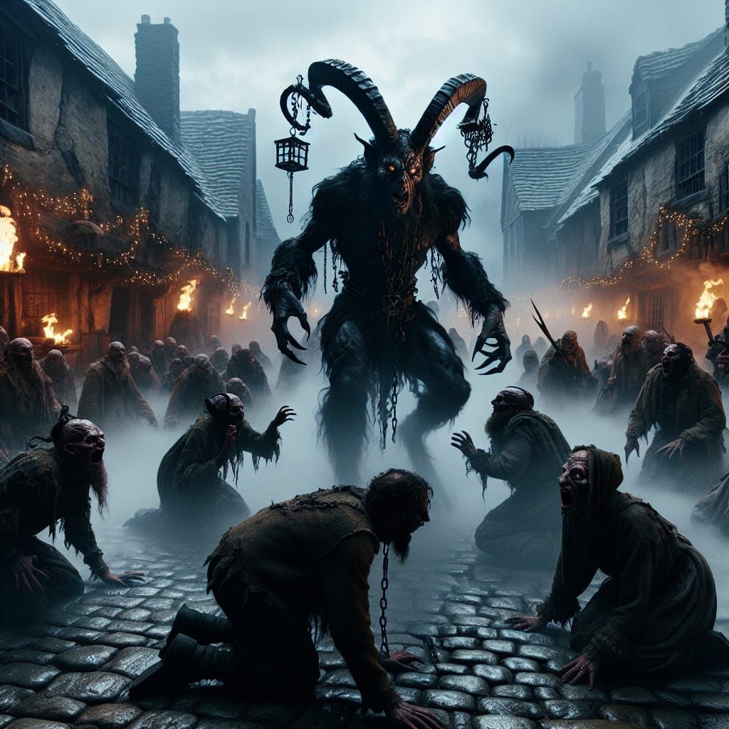 Ominous Krampus Dominates a Forgotten Village