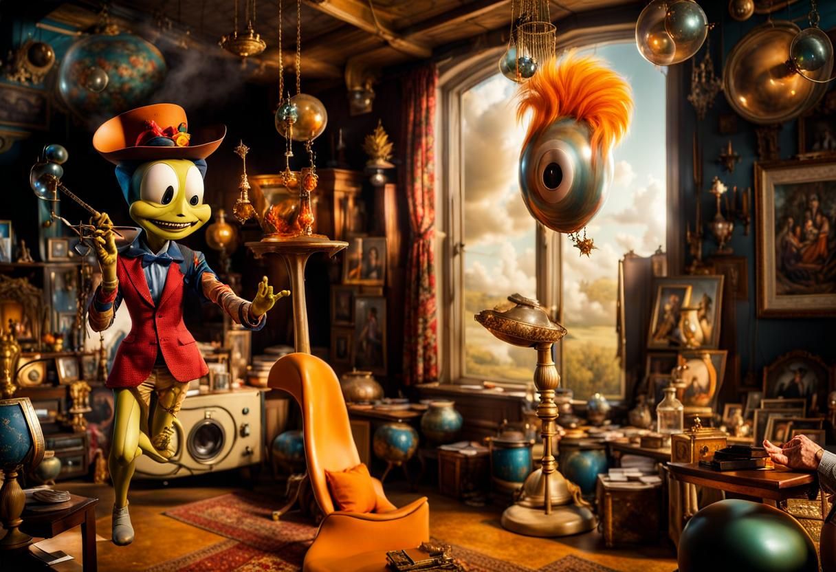 Extravagant Alien Characters in Bizarre Cosmic Dreamscape