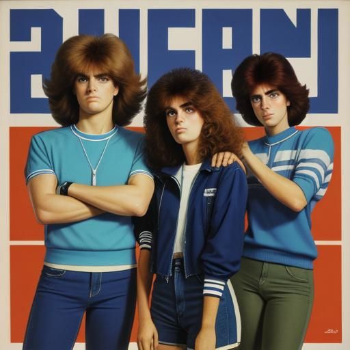1980s teenagers looking grumpy