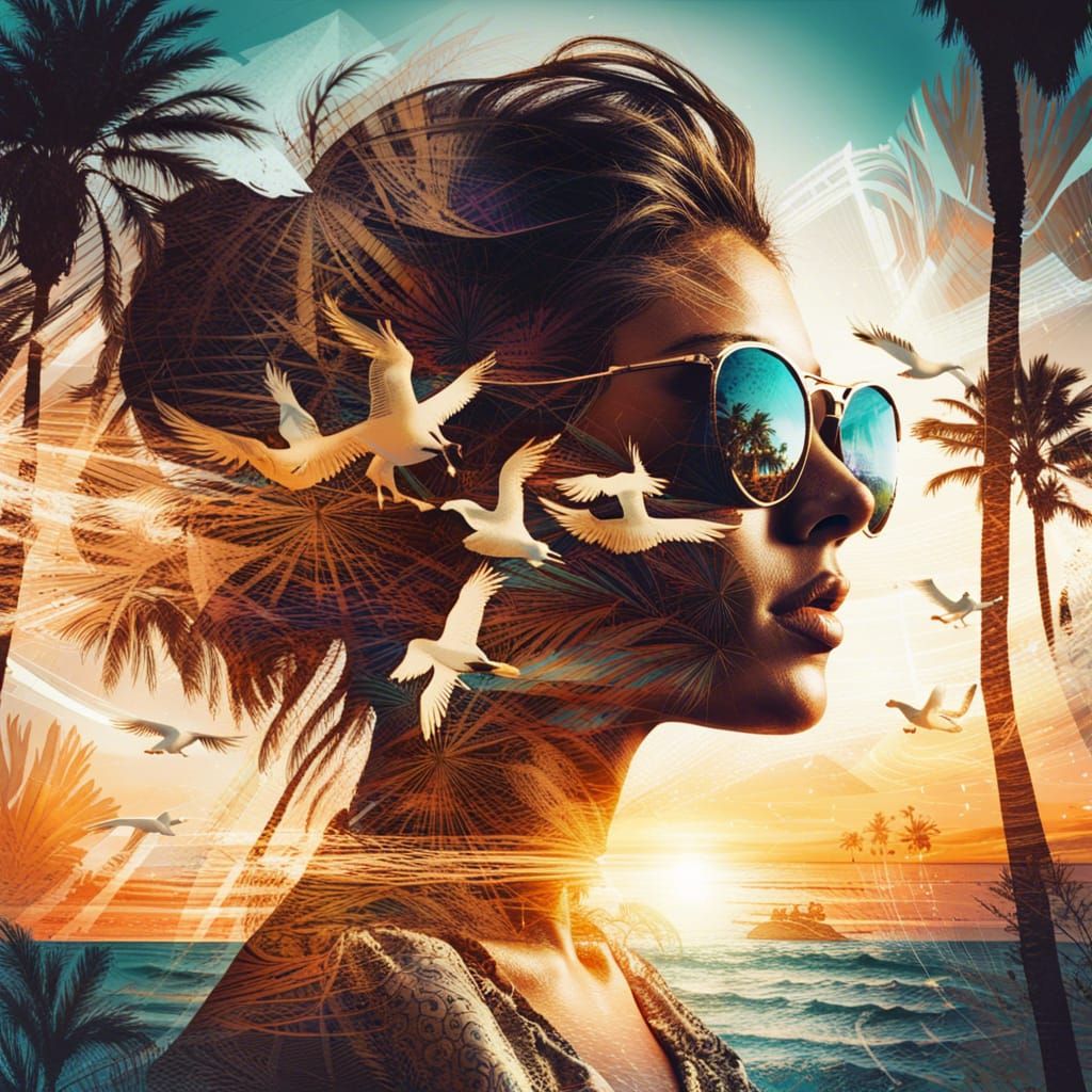 Double exposures seascape