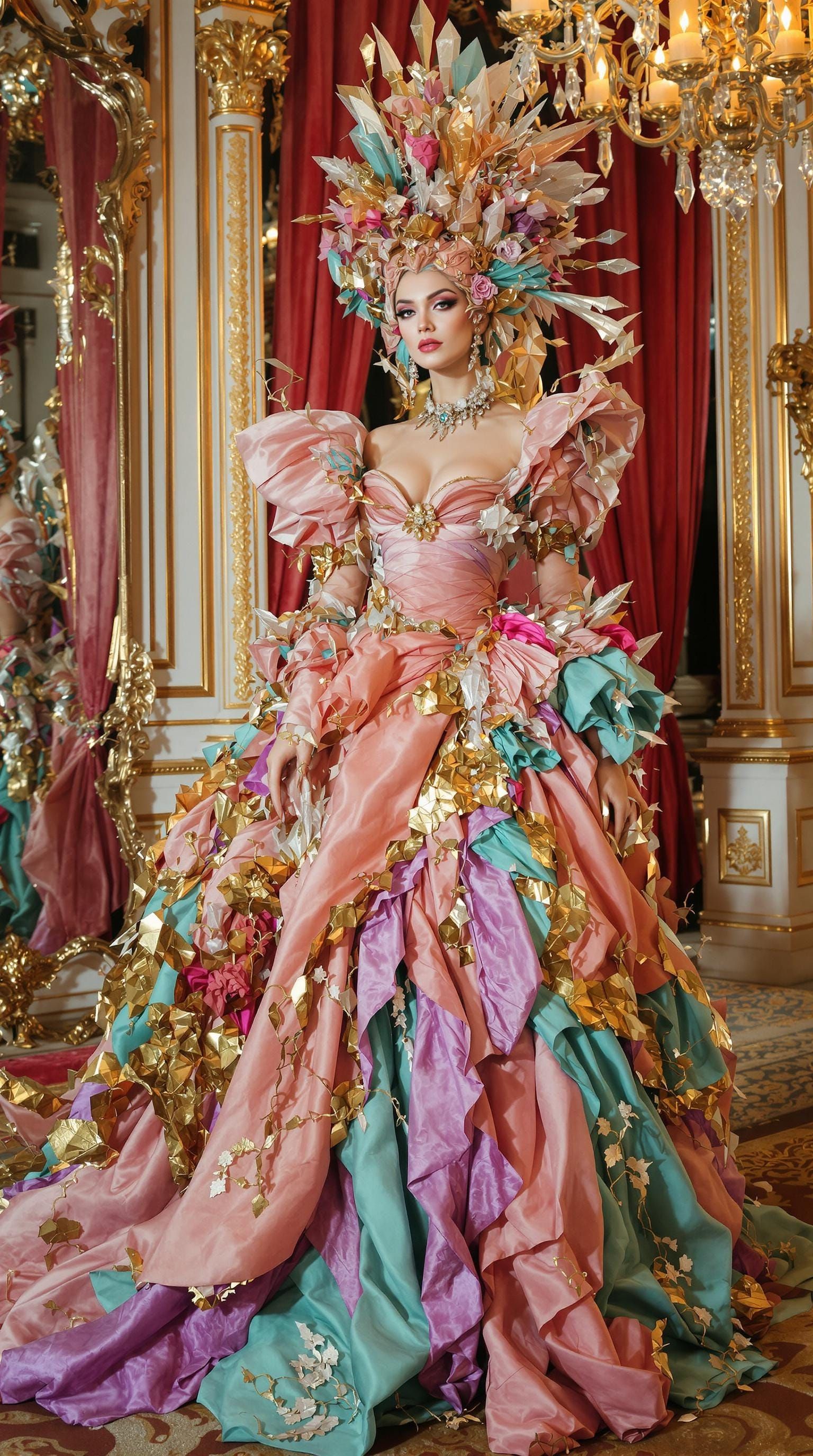 Rococo Lady in Dreamlike, Twisted Vision