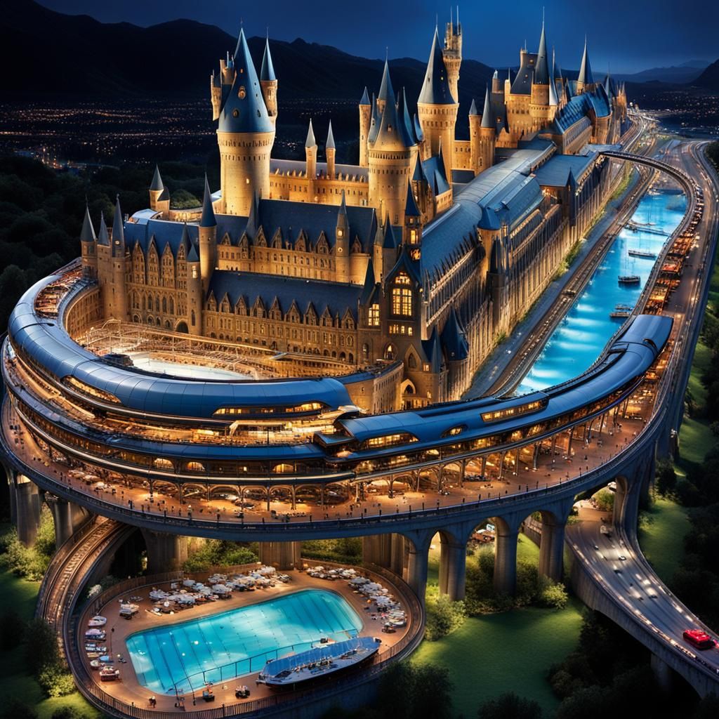 Hogwarts Cruise Train: A Fantasy Architecture Concept