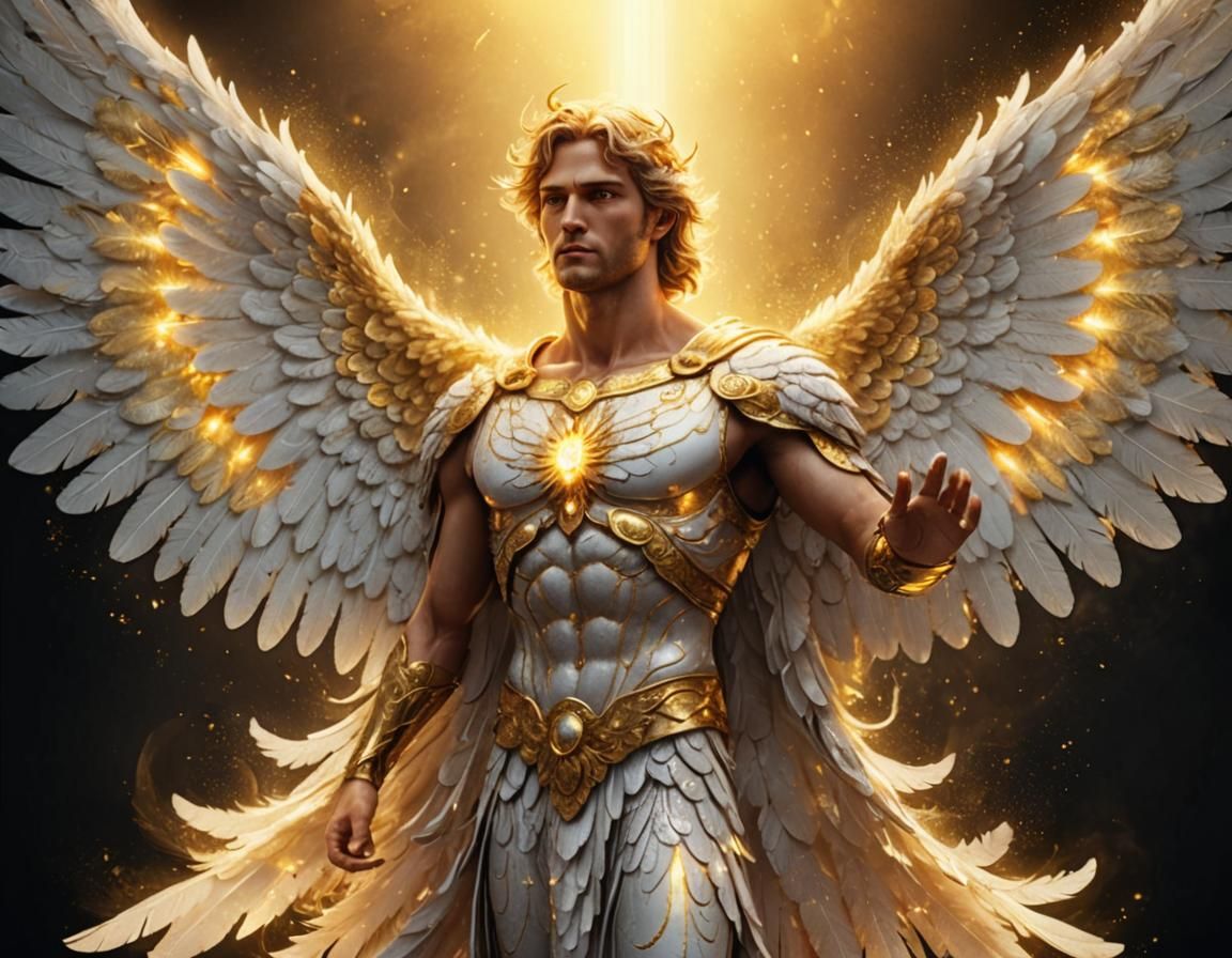 Ascending Angel of Light in Digital Art