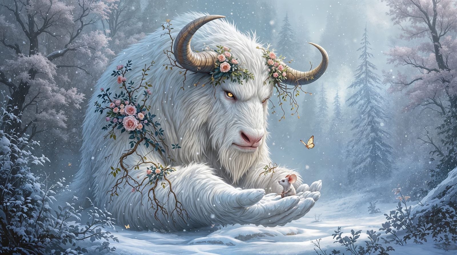 Winter Guardian of the Forest in Gentle Bloom