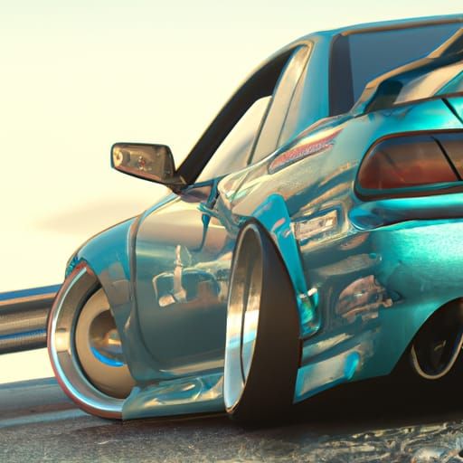 JDM Car Drifting: Detailed Matte Painting