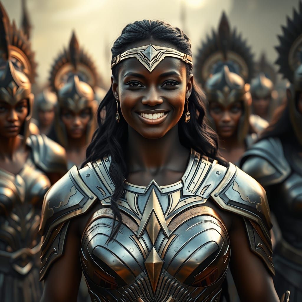 Amazonian Warrior Goddess in Photo-Realistic Armor