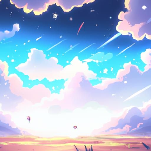 Mystical Sky: Anime Key Visual by Makoto Shinkai