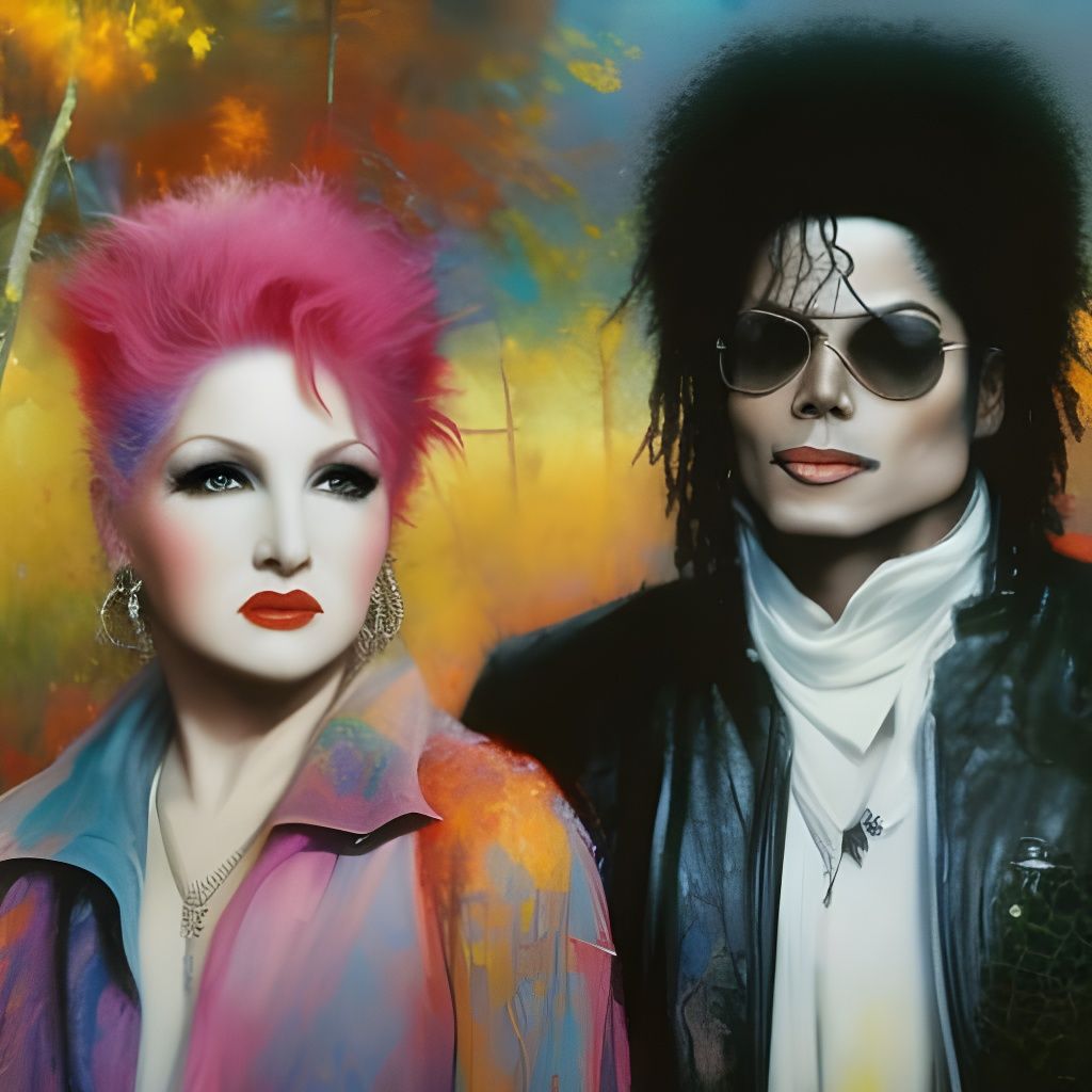 Cyndi Lauper and Michael Jackson