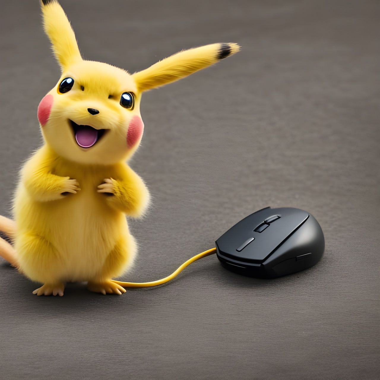 Detective Pikachu Inspired Electric Mouse in Woods