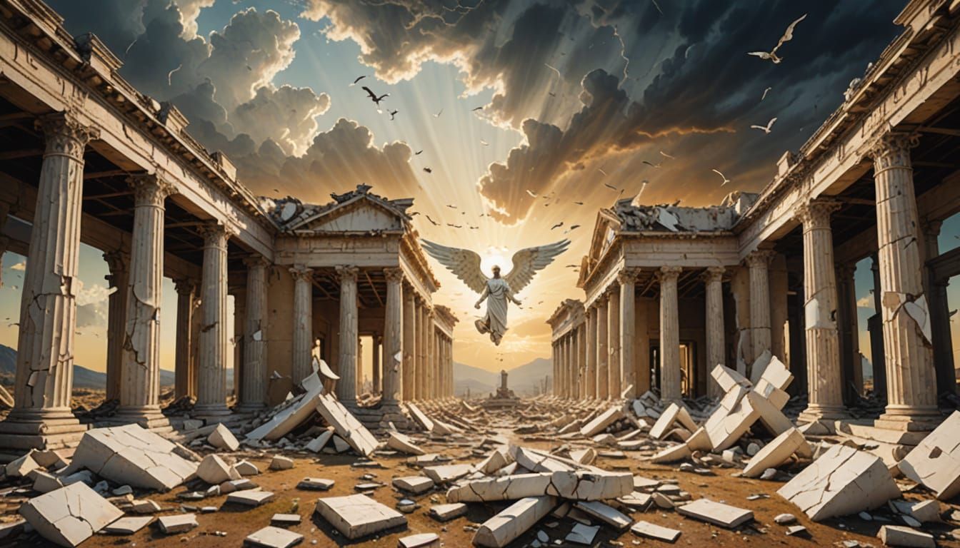 Surreal Ruins of a Fallen Celestial Realm