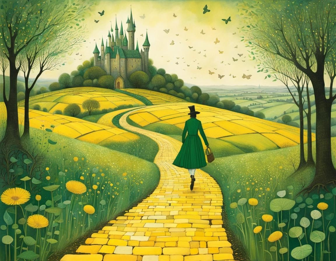 Magical Yellow Brick Road to Emerald City
