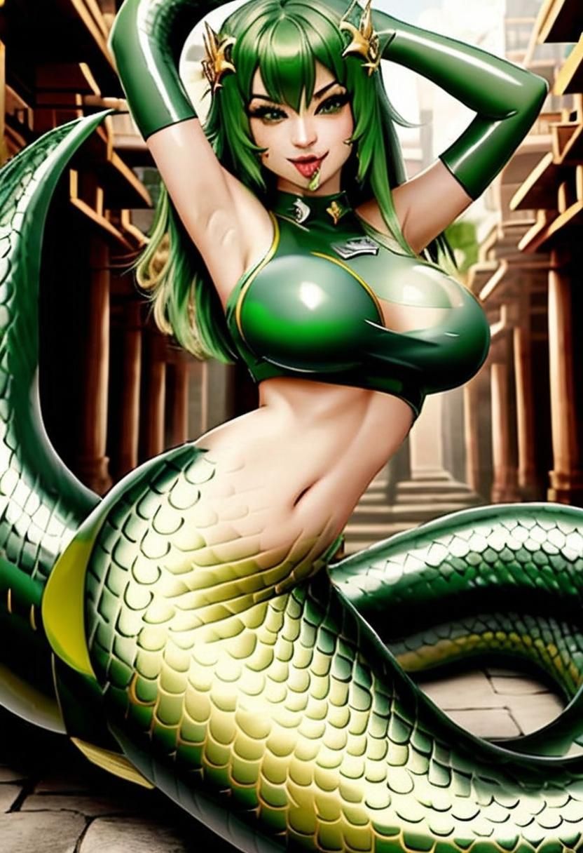 Lamia Portrait in Anime Key Visual Style