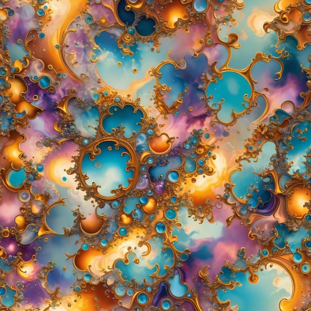 Surreal Macro: Kaleidoscope of Colors in Digital Art