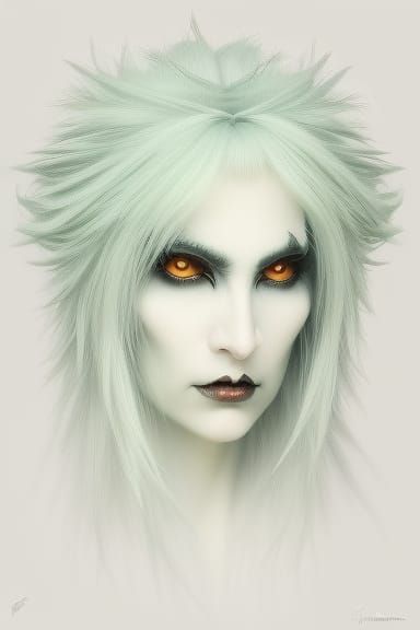 Eerie Pontianak Portrait in Whimsical Fantasy Art