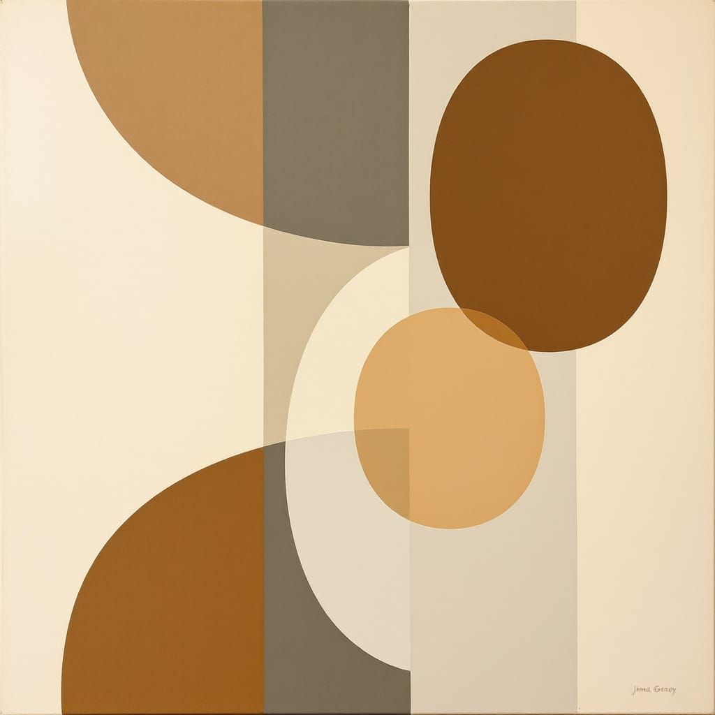 Geometric Abstraction in Earthy Tones