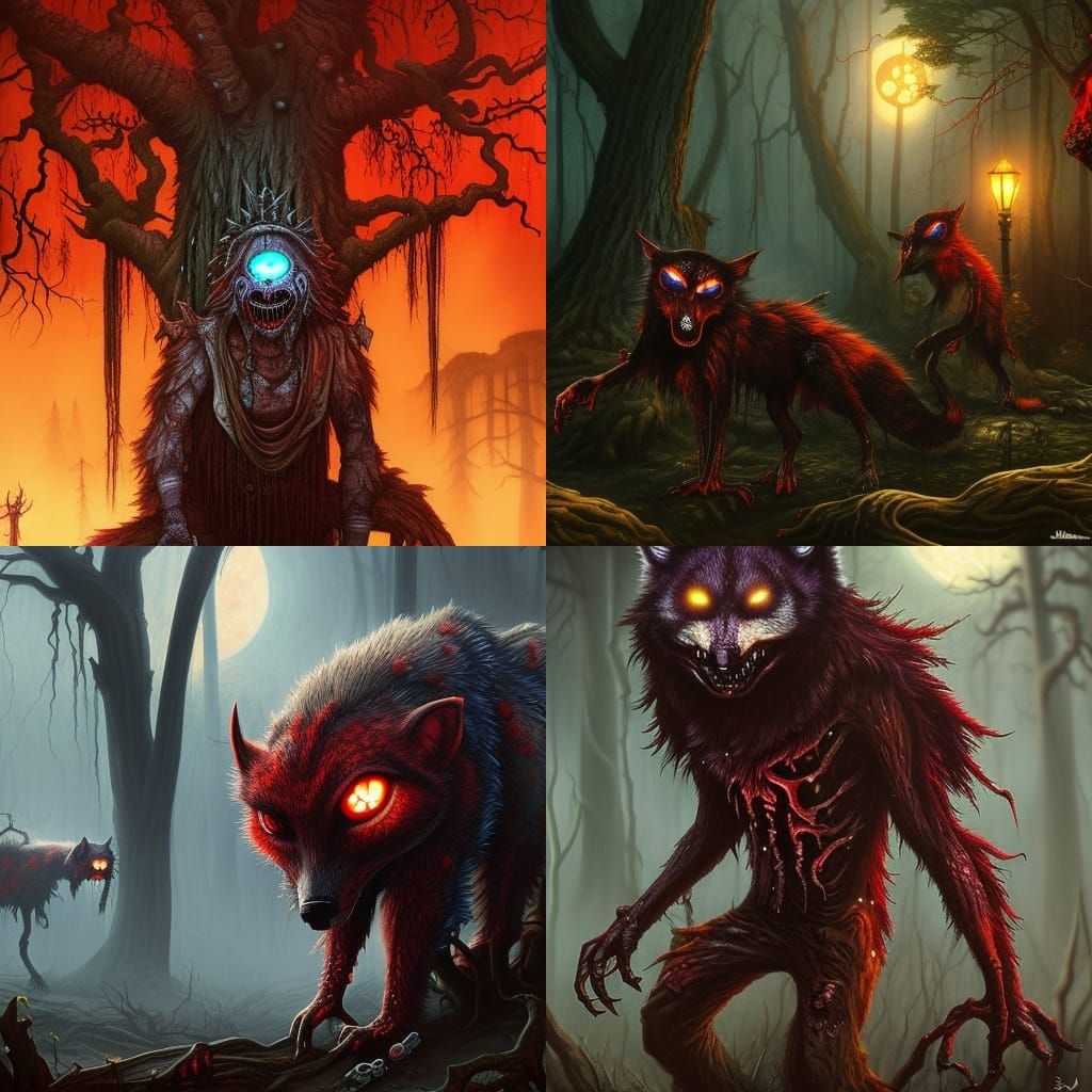 Zombie Racoons Haunt Dystopian Forest in Grotesque Style