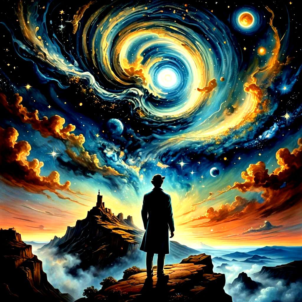 Starry Night Sky Reflects Cosmic Observation