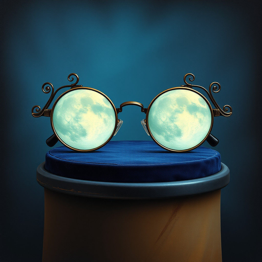 Surreal Moon Glasses in Dreamworld Style